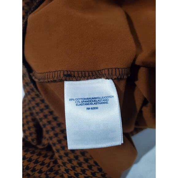 Lands End Houndstooth Starfish Legging Pants Womens Plus Size 2X Rust Black - Picture 8 of 11